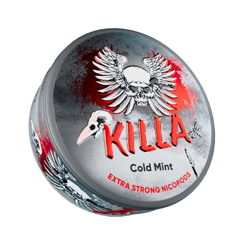 Killa Cold Mint Slim Nicotine Pouches Extra Strong 20 Pack