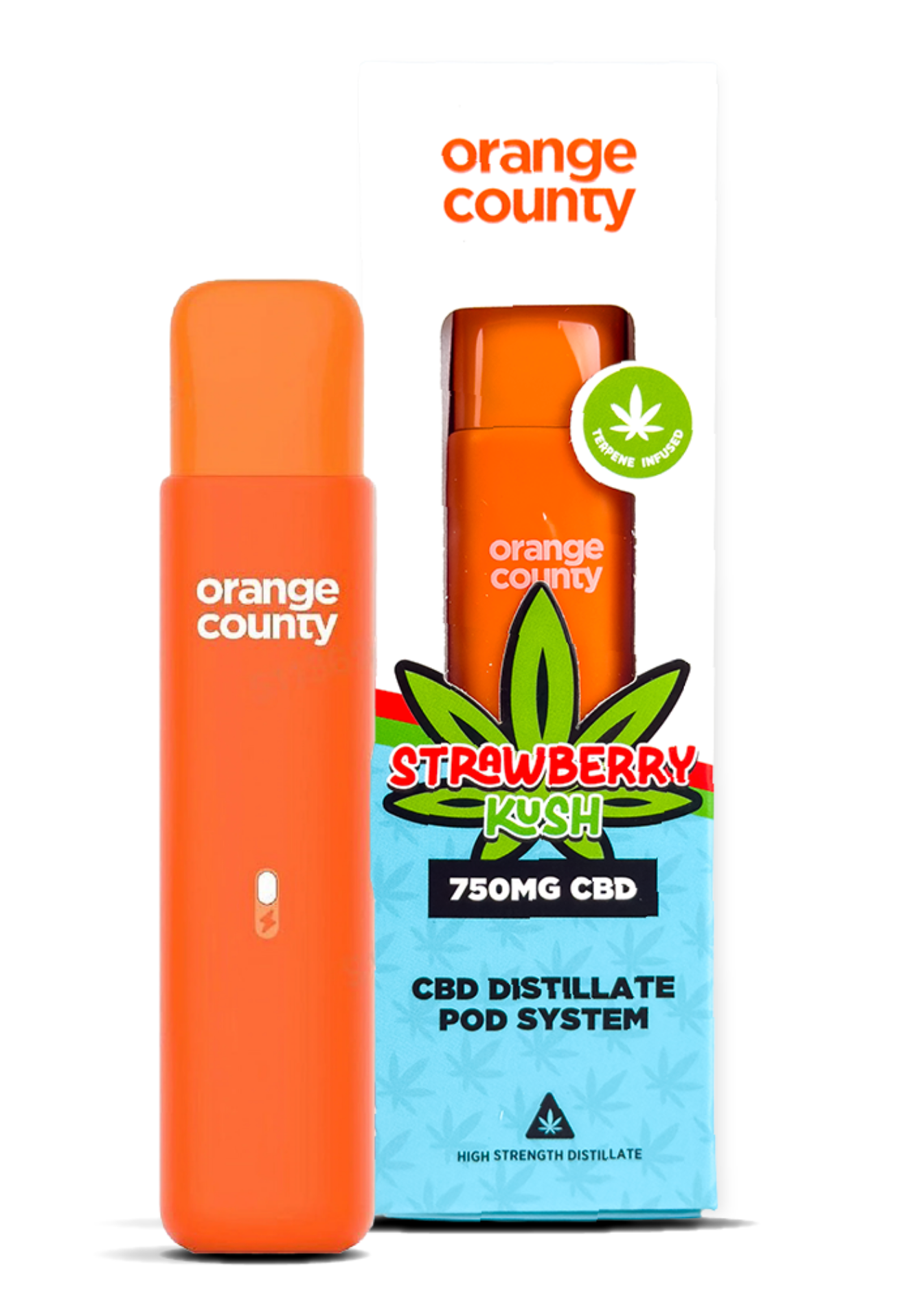 Orange County Strawberry Kush CBD Distillate Pod System 750mg