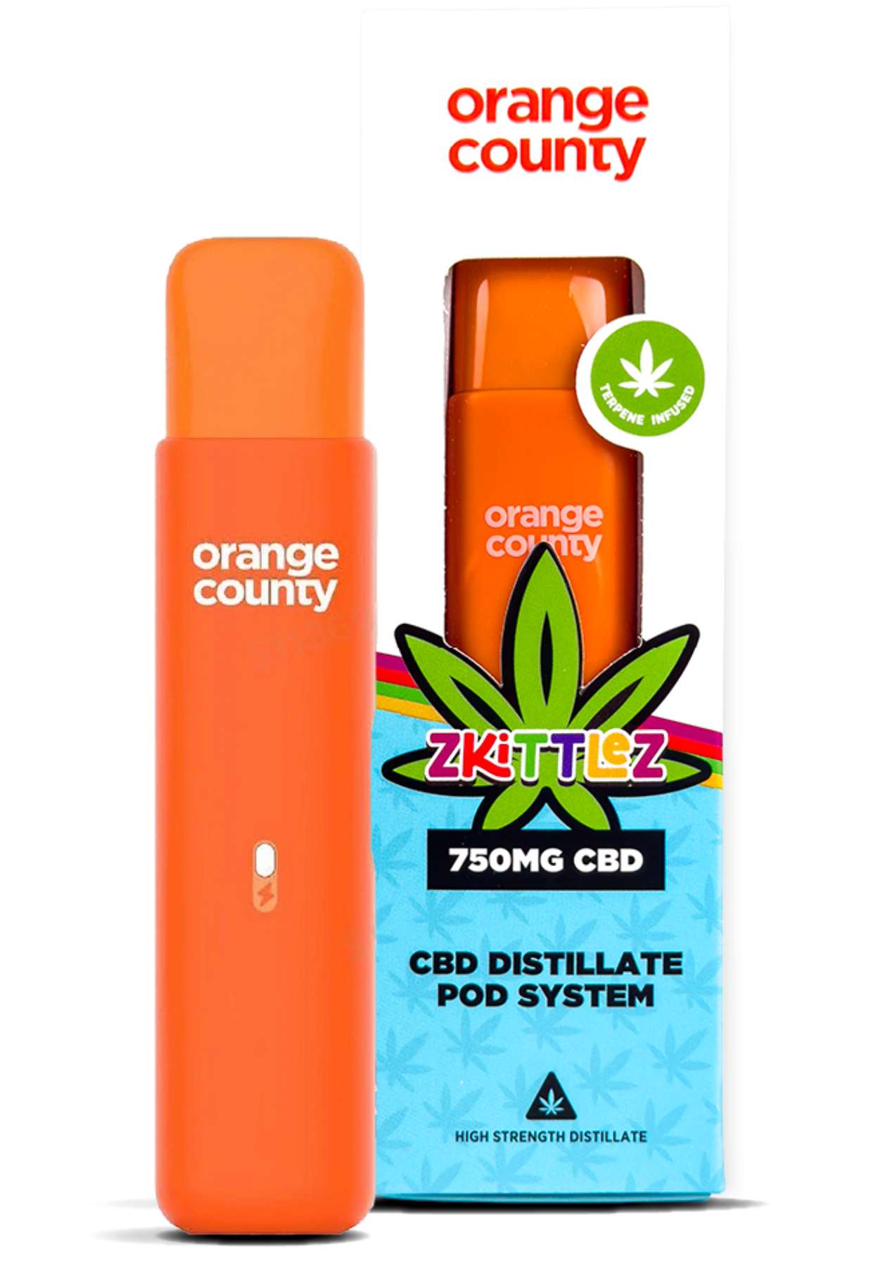 Orange County Zkittlez CBD Distillate Pod System 750mg 1ml