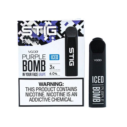 Stig Vgod Iced Purple Bomb Rechargeable Pod Device 3 Pack