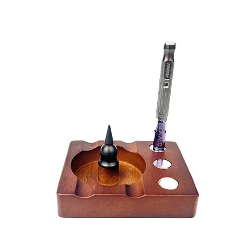 Wooden Debowler Stand with 3 Magnets for DynaVap